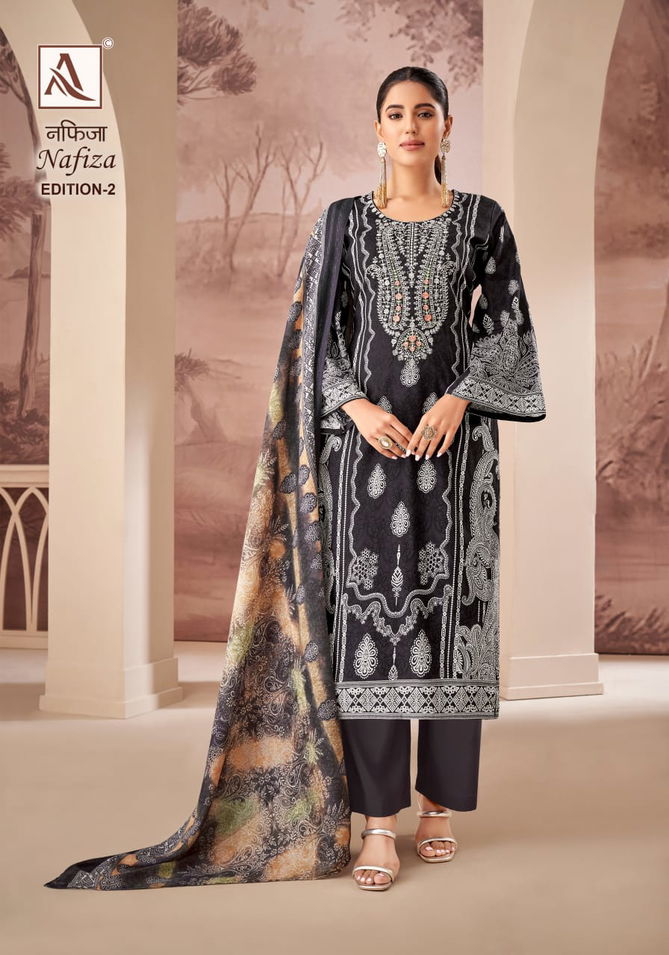 Nafiza 2 By Alok Suit Cambric Cotton Pakistani Print Dress Material Wholesale Shop In Surat